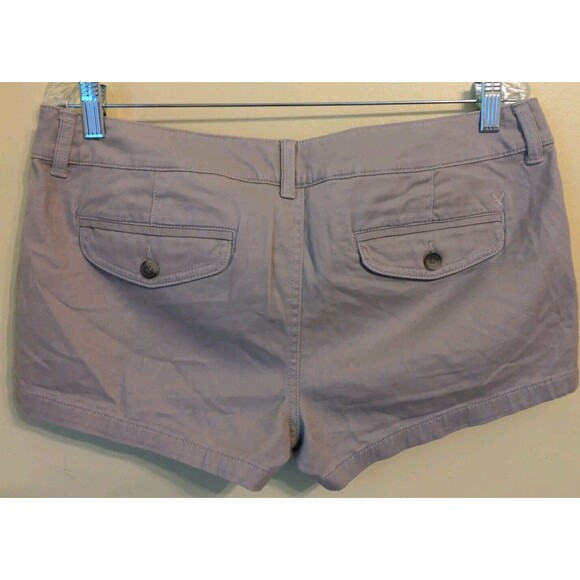 American Eagle Outfitters Stretch Women's Sz 10 Chino Khaki Shorts Slash Pockets - Picture 5 of 9